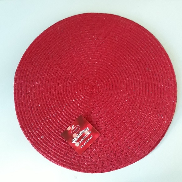 Other - Red round placemats - 4 qty Other - Red round placemats - 4 qty